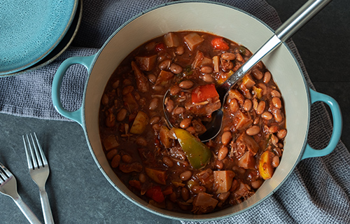 veganes Jackfruit Gulasch