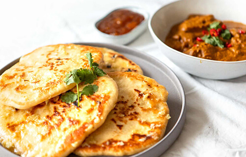 Veganes Chnobli-Naan
