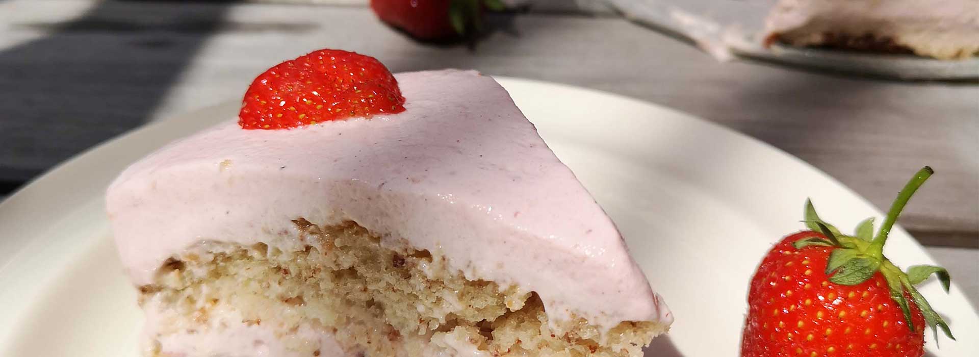 Vegane Erdbeertorte