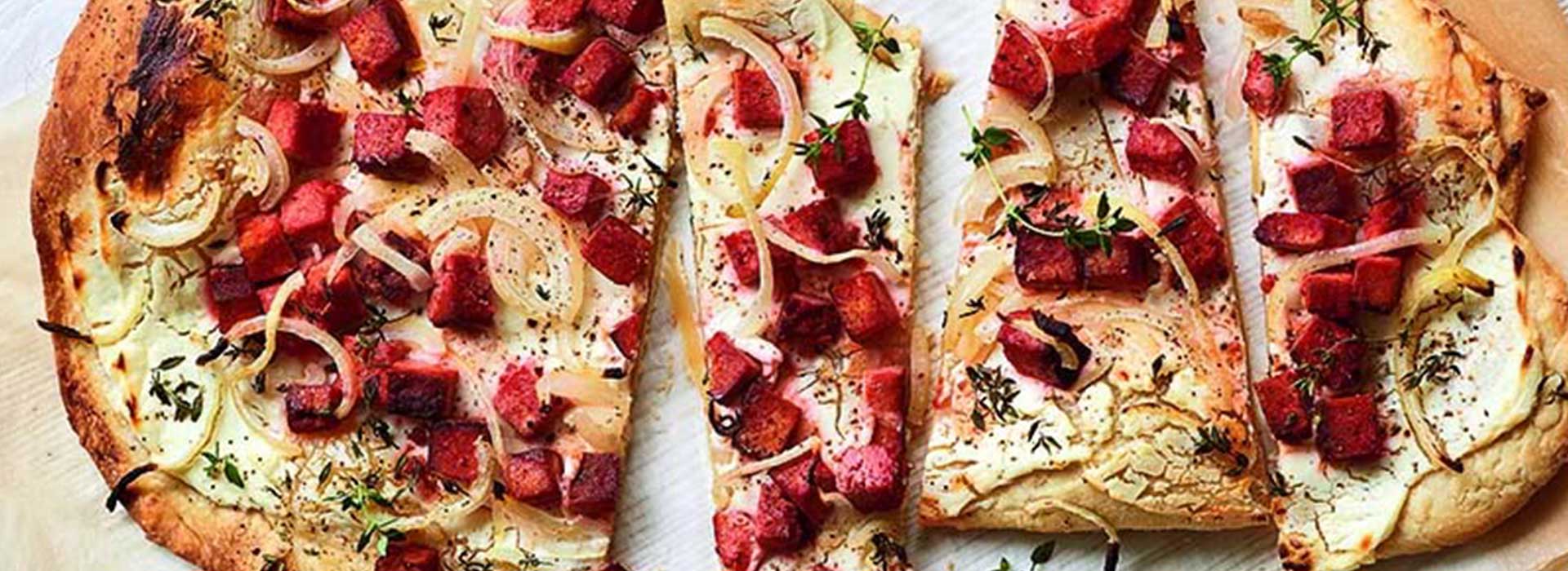 Veganer Flammkuchen