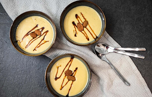 Vegane gebrannte Crème
