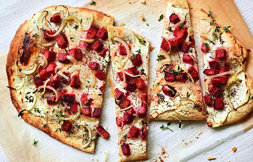 Veganer Flammkuchen
