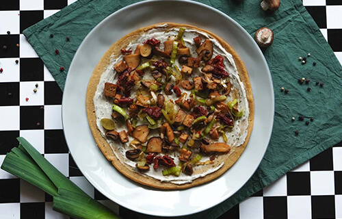 Vegane herzhafte Omelette