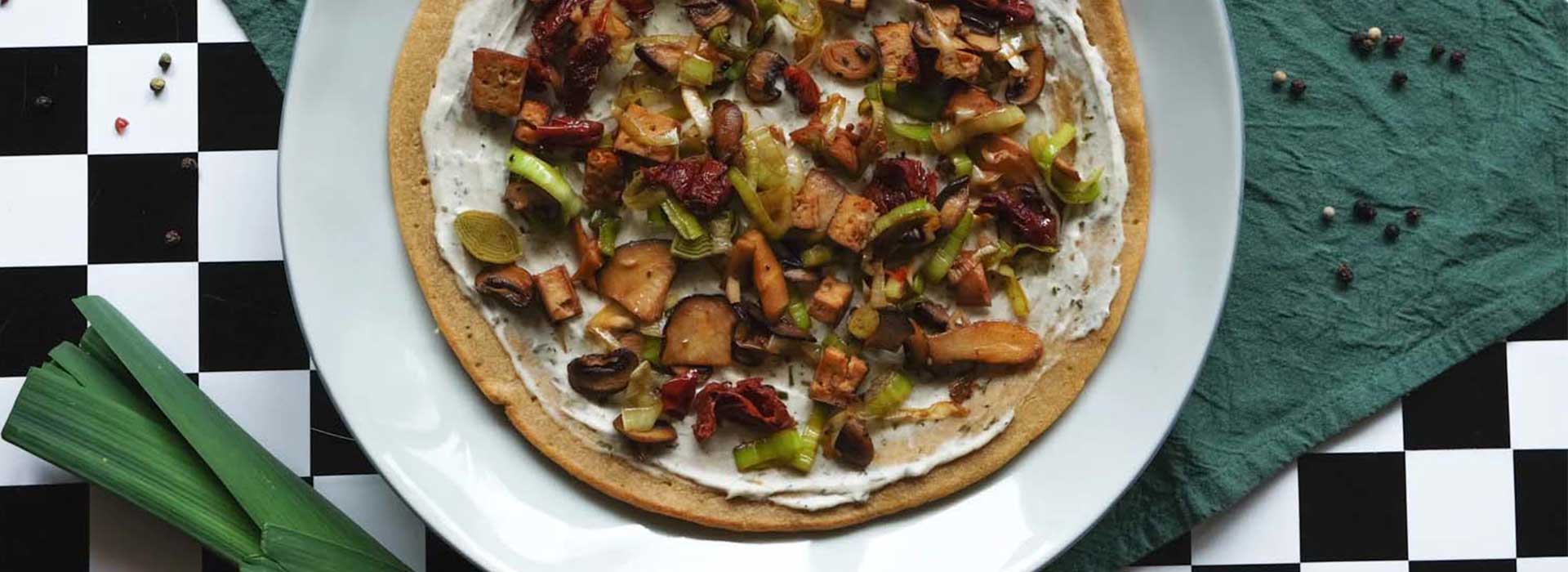 Vegane herzhafte Omelette