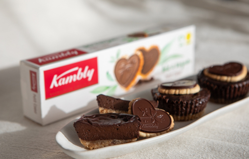 Chocolate Cheesecake Bites mit Kambly