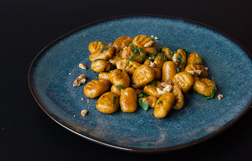 Vegane Kürbis Gnocchi