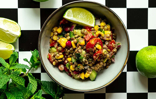 Veganer Linsensalat