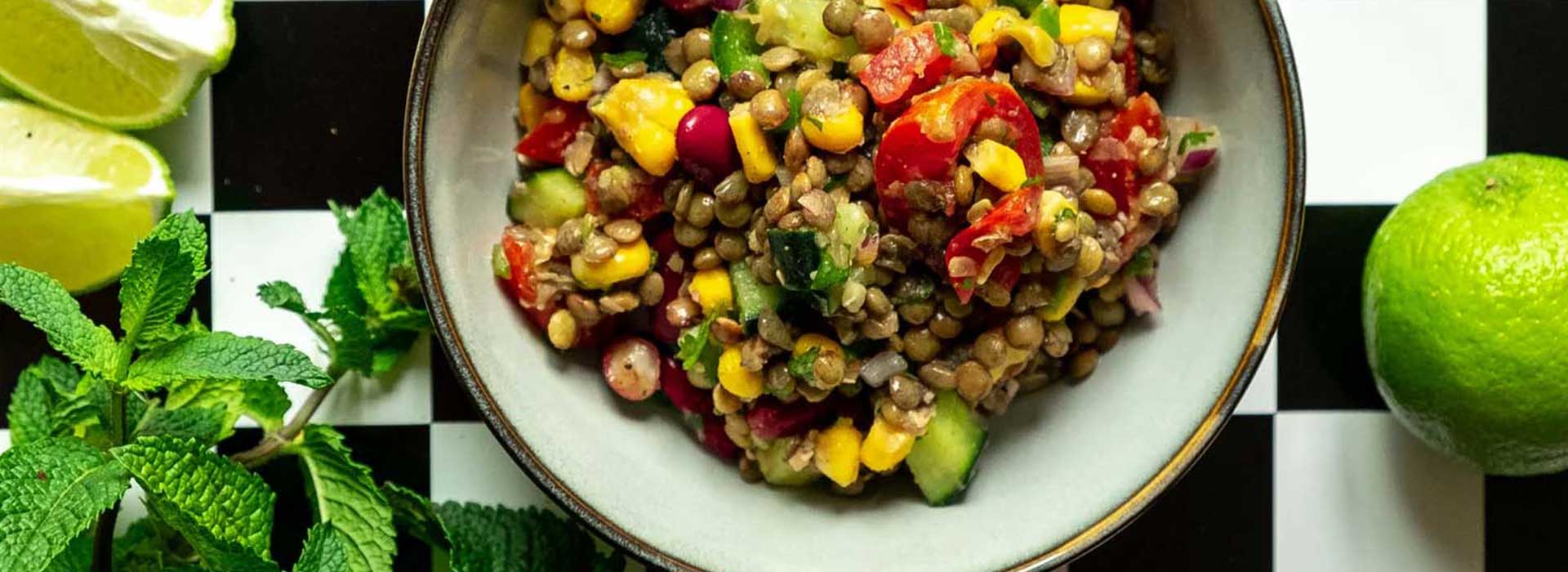 Veganer Linsensalat