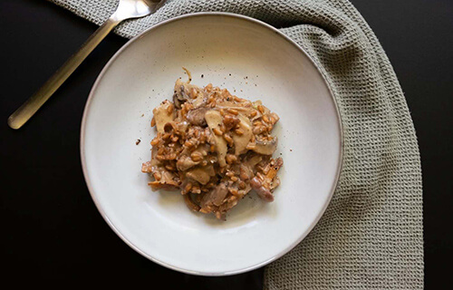 Veganes Pilzrisotto