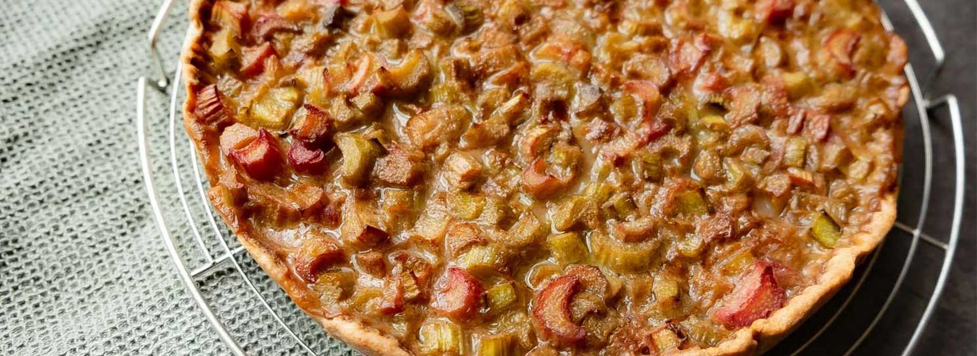 Vegane Rhabarber Wähe