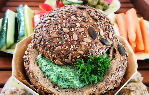 Vegan Spinach Cob Loaf Dip