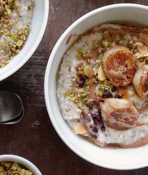 Veganes Vanille-Chia-Porridge